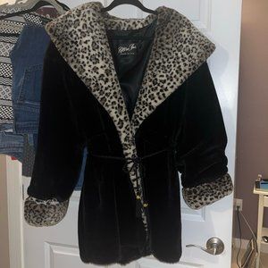 Black and Leopard Coat